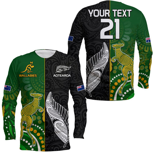 custom-personalised-aotearoa-rugby-all-black-combine-australia-wallabies-long-sleeve-shirt-aboriginal-kangaroo-and-maori-fern