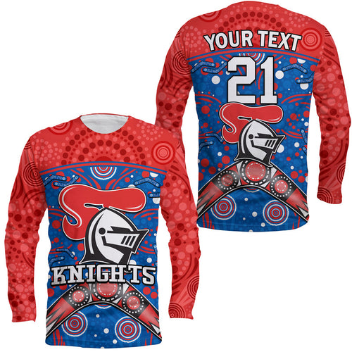 custom-personalised-knights-rugby-long-sleeve-shirt-novocastrians-boomerang-indigenous-dots