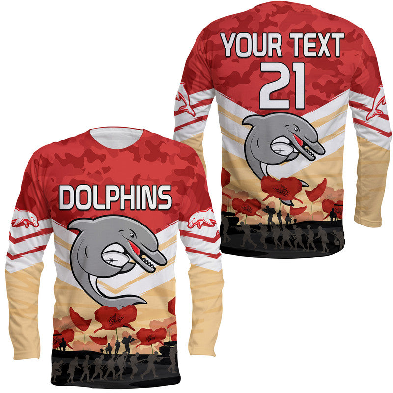 custom-text-and-number-redcliffe-dolphins-rugby-anzac-long-sleeve-shirt-we-will-remember