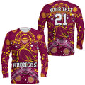custom-personalised-broncos-rugby-long-sleeve-shirt-boomerang-indigenous-dots