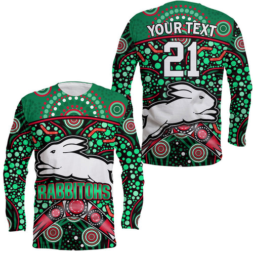 custom-personalised-south-sydney-indigenous-rabbitohs-dot-art-style-long-sleeve-shirt