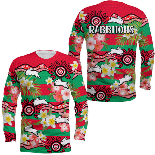 rabbitohs-rugby-long-sleeve-shirt-tropical-flowers-and-palm-hawaiian-style
