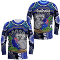 australia-koala-aboriginal-long-sleeve-shirt-koala-hugging-rugby-ball-blue