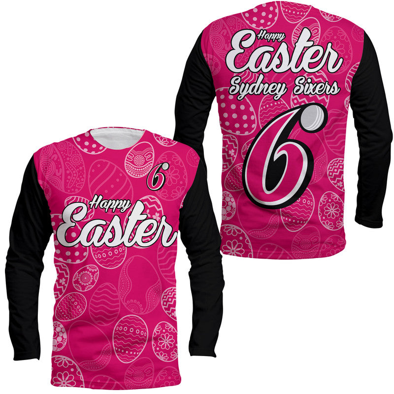 sydney-sixers-cricket-happy-easter-day-long-sleeve-shirt-simple-style
