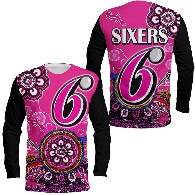 sydney-sixers-long-sleeve-shirt-cricket-indigenous-aboriginal-lizard-version