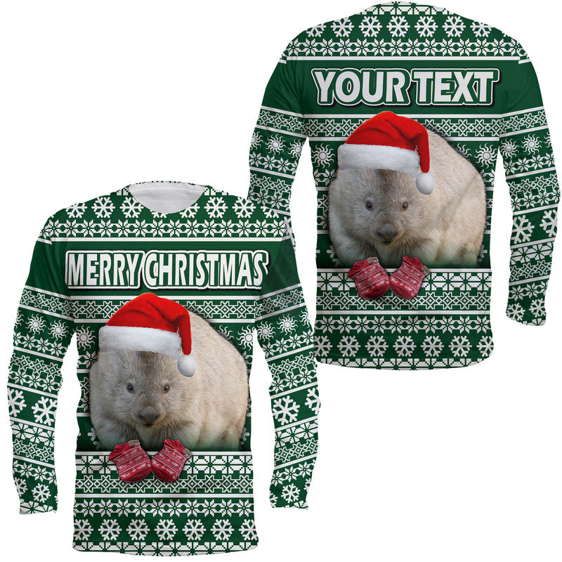 custom-personalised-australian-wombat-christmas-vibe-with-aboriginal-dot-painting-style-long-sleeve-shirt
