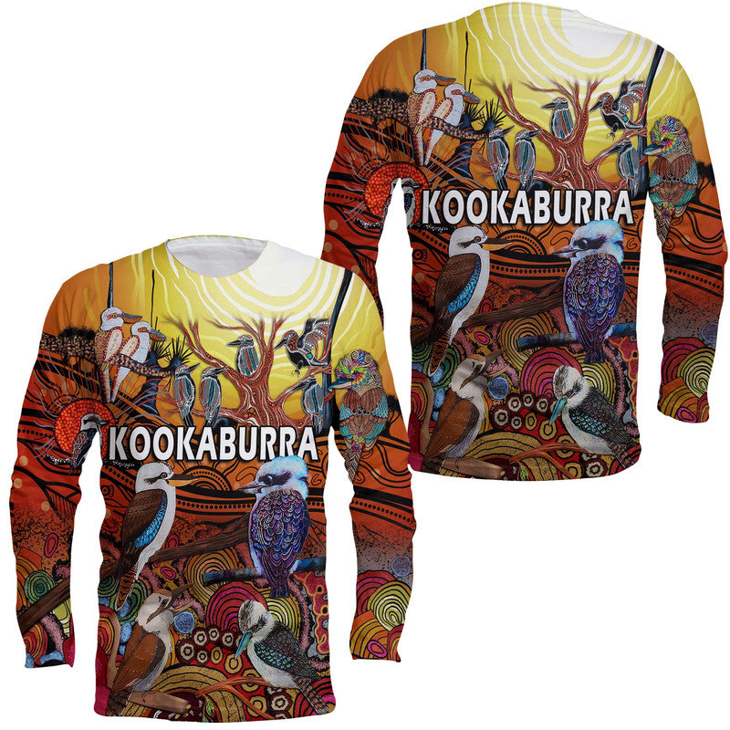 australia-kookaburra-dreaming-aboriginal-arty-style-long-sleeve-shirt