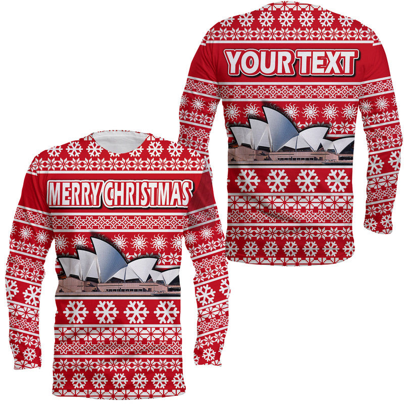 custom-personalised-australian-sydney-opera-house-christmas-vibe-with-aboriginal-dot-painting-style-long-sleeve-shirt