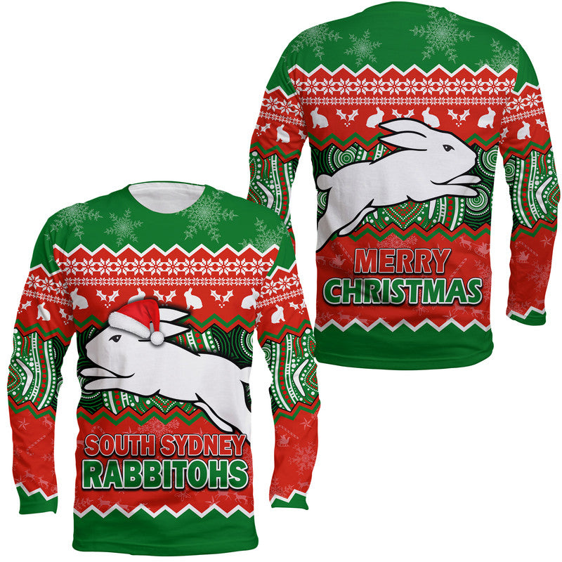 south-sydney-rabbitohs-aboriginal-christmas-vibe-long-sleeve-shirt