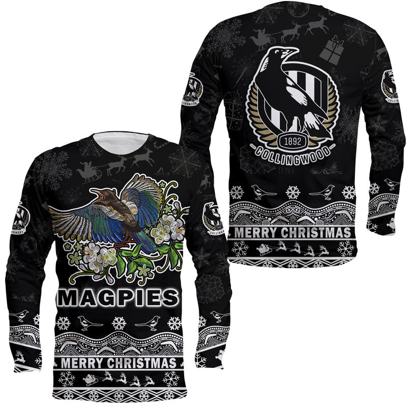 collingwood-pies-unique-winter-season-long-sleeve-shirt-magpies-merry-christmas