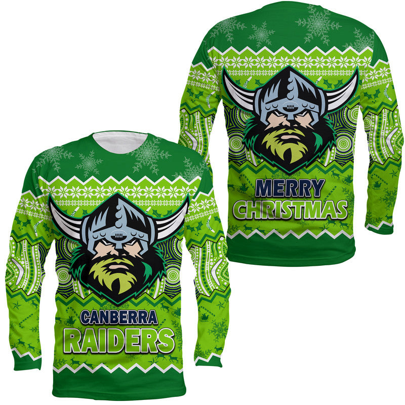 canberra-the-green-machine-raiders-aboriginal-christmas-vibe-long-sleeve-shirt