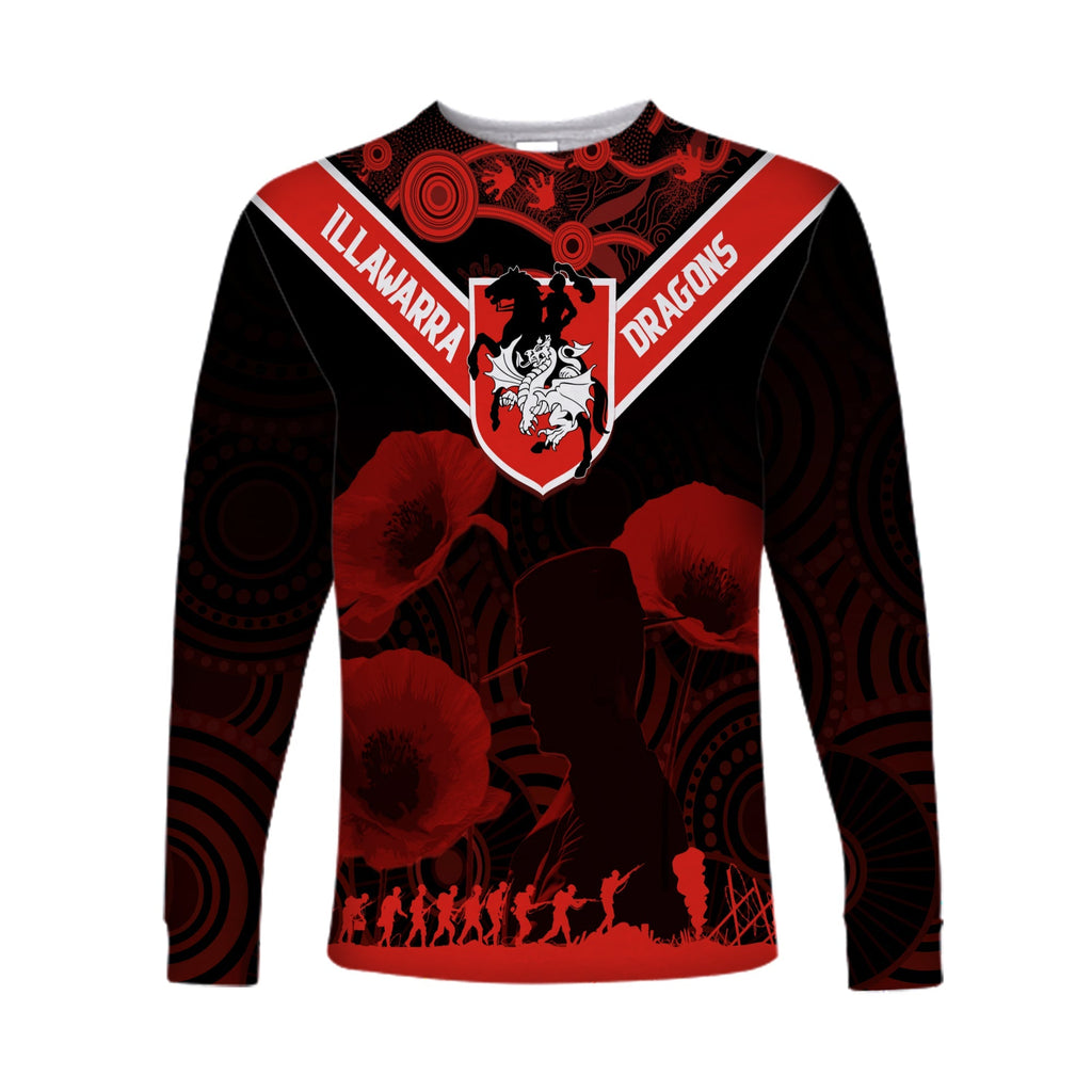 illawarra-dragons-rugby-personalised-long-sleeves-shirt-anzac-day-red-poppies