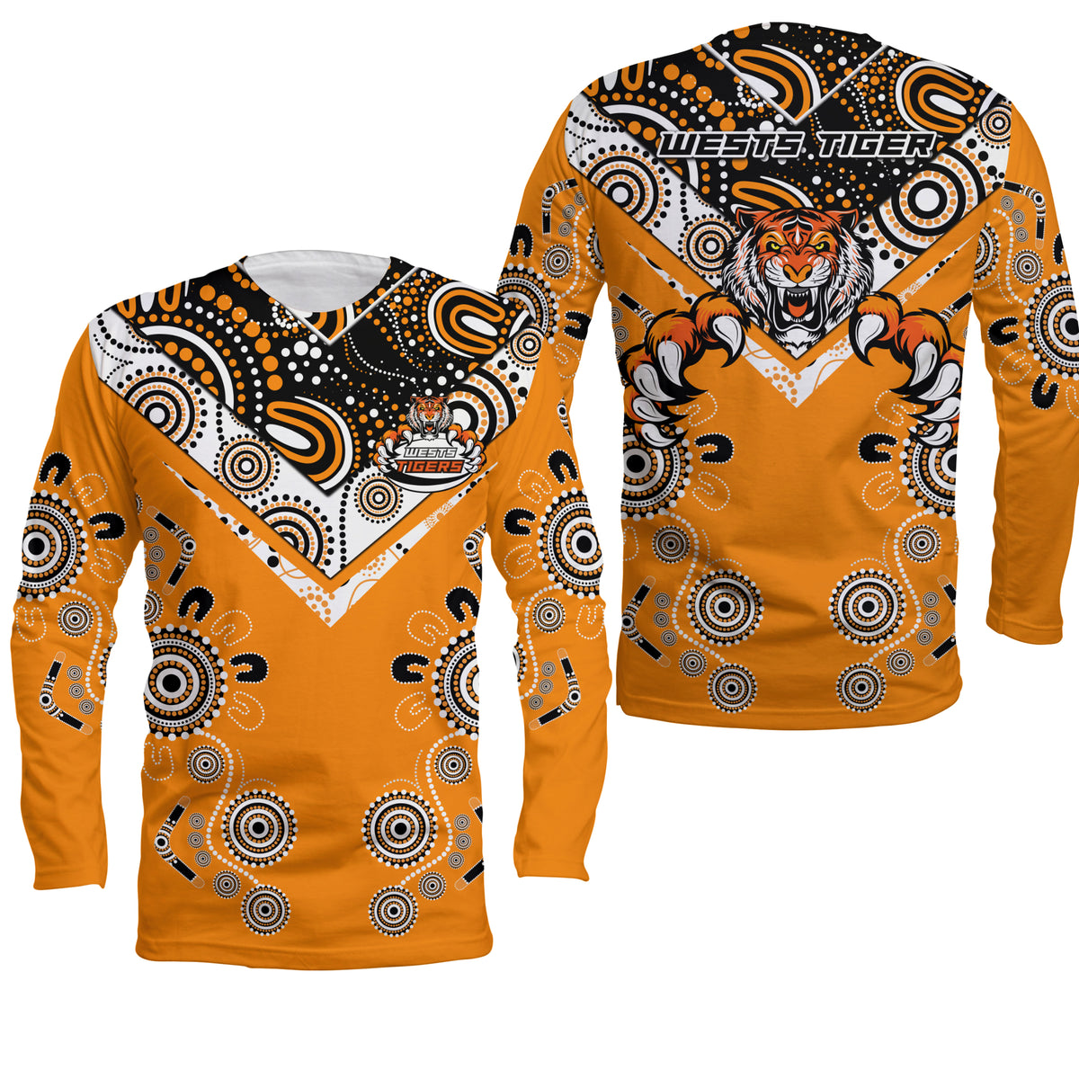 Wests Tiger Rugby Aboriginal Pattern 