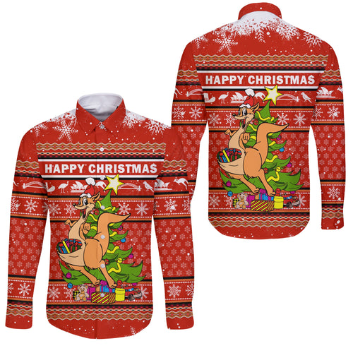 Australia Christmas Kagaroo Aboriginal Pattern