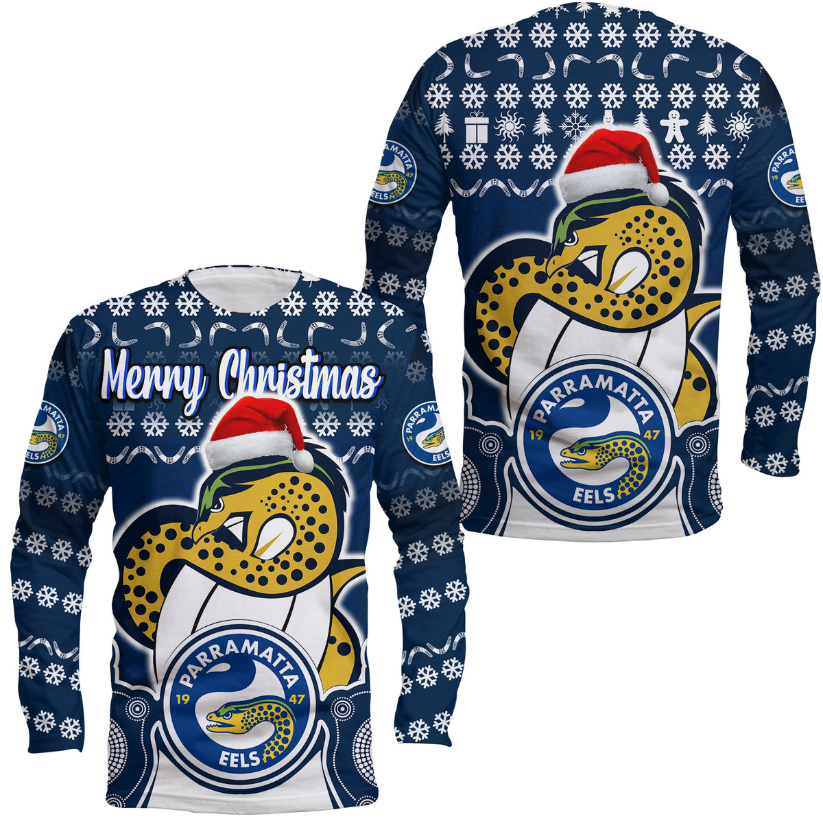 parramatta-eels-christmas-vibe-with-aboriginal-dot-panting-style-long-sleeve-shirt