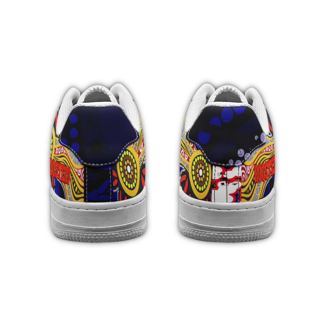 rooster-rugby-low-top-sneakers-f1-angry-rooster-rugby-with-aboriginal-indigenous-dot-painting-style-sneakers