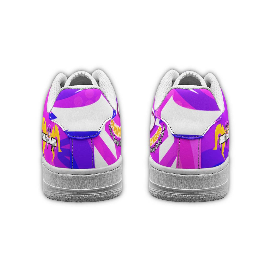 queensland-rugby-league-low-top-sneakers-f1-queensland-maroons-mascot-with-aboriginal-art-state-of-origin-sneakers