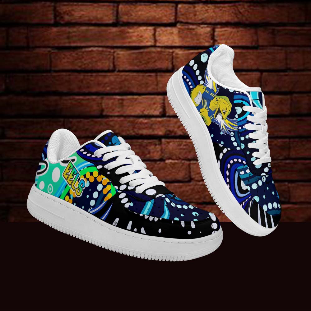 eels-rugby-low-top-sneakers-f1-eels-rugby-with-aboriginal-pattern-indigenous-sneakers