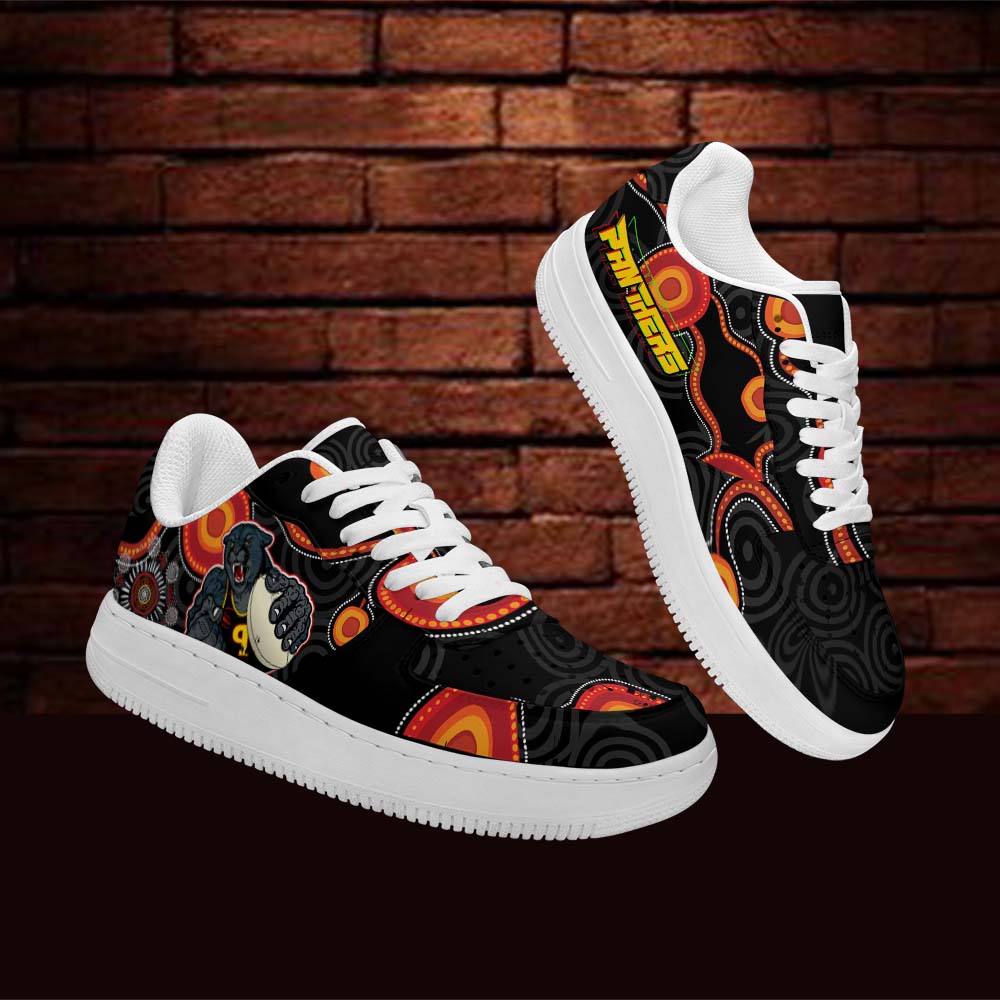 panthers-rugby-low-top-sneakers-f1-panthers-aboriginal-with-rugby-ball-indigenous-style-of-dot-painting-traditional-sneakers