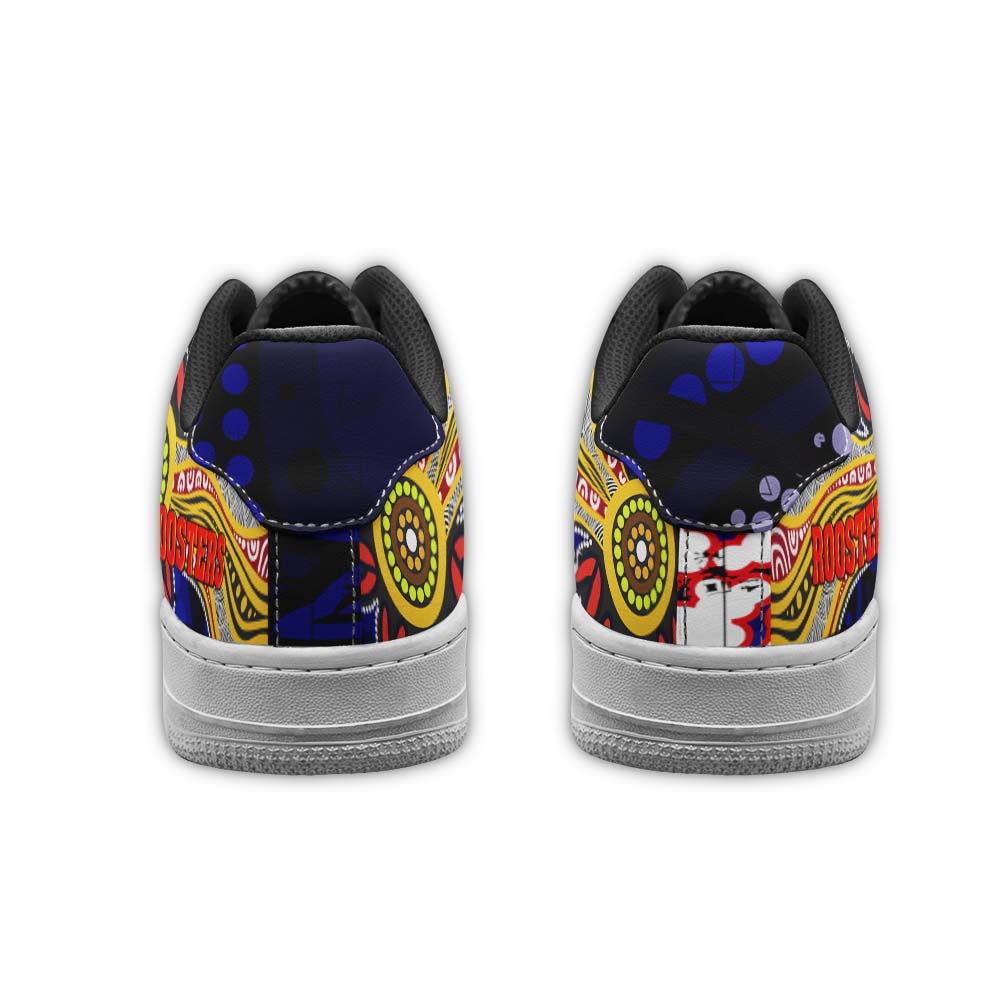 rooster-rugby-low-top-sneakers-f1-angry-rooster-rugby-with-aboriginal-indigenous-dot-painting-style-sneakers