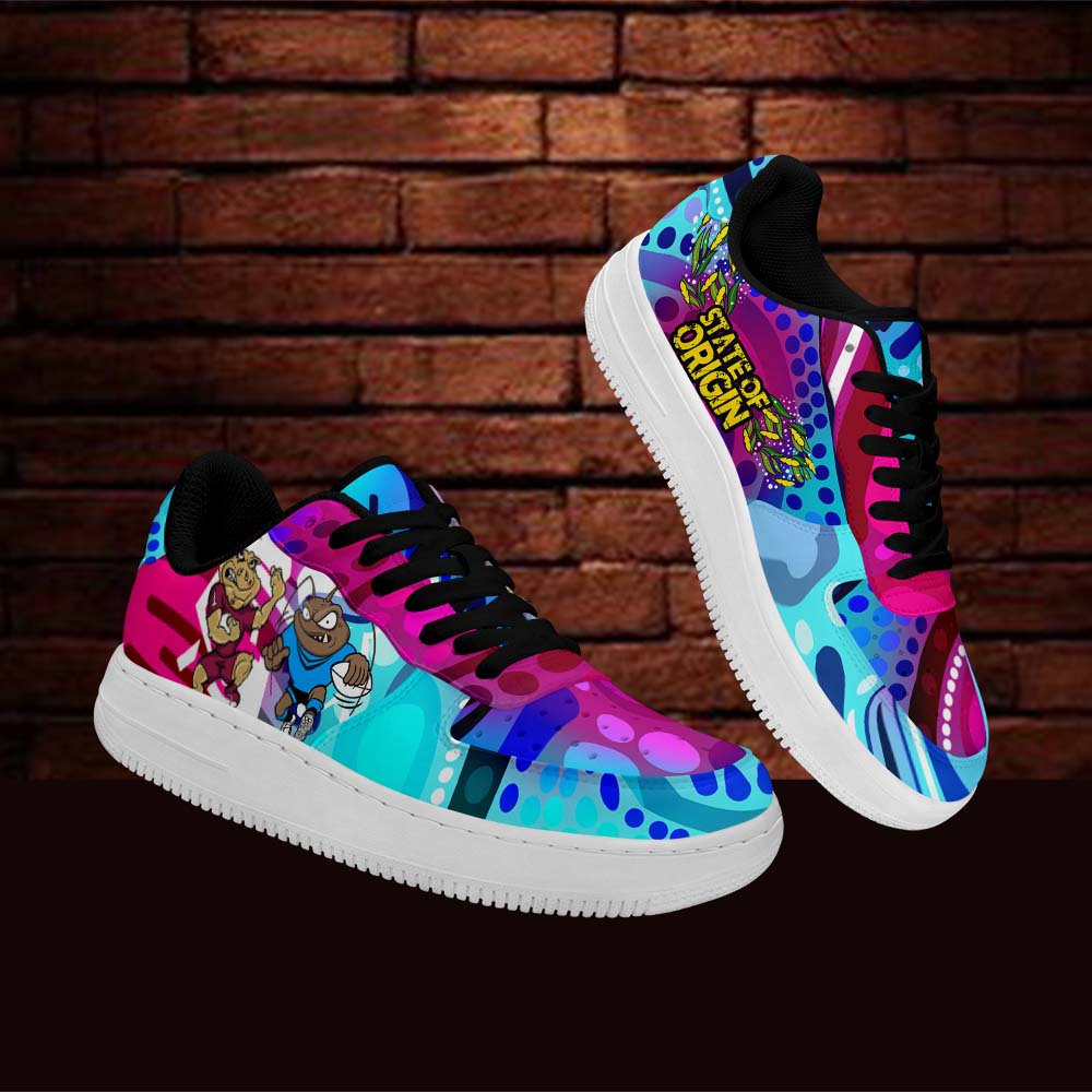state-of-origin-rugby-league-low-top-sneakers-f1-nsw-vs-qld-rugby-team-mascot-with-aboriginal-culture-sneakers