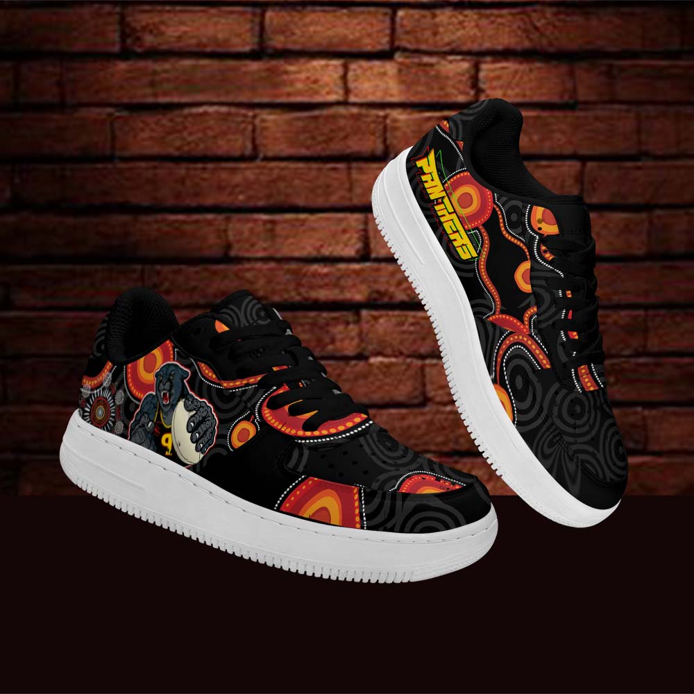 panthers-rugby-low-top-sneakers-f1-panthers-aboriginal-with-rugby-ball-indigenous-style-of-dot-painting-traditional-sneakers
