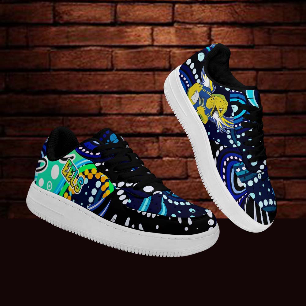 eels-rugby-low-top-sneakers-f1-eels-rugby-with-aboriginal-pattern-indigenous-sneakers