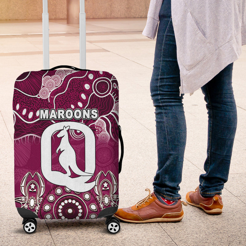 Queensland Maroons luggage Cover Aboriginal  LT6