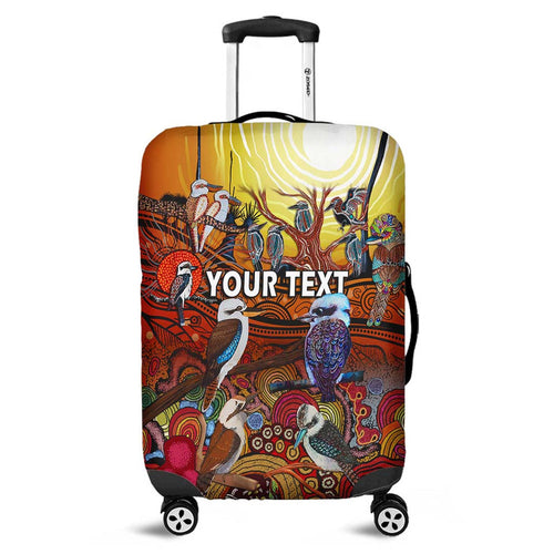 custom-personalised-australia-kookaburra-dreaming-aboriginal-arty-style-luggage-cover