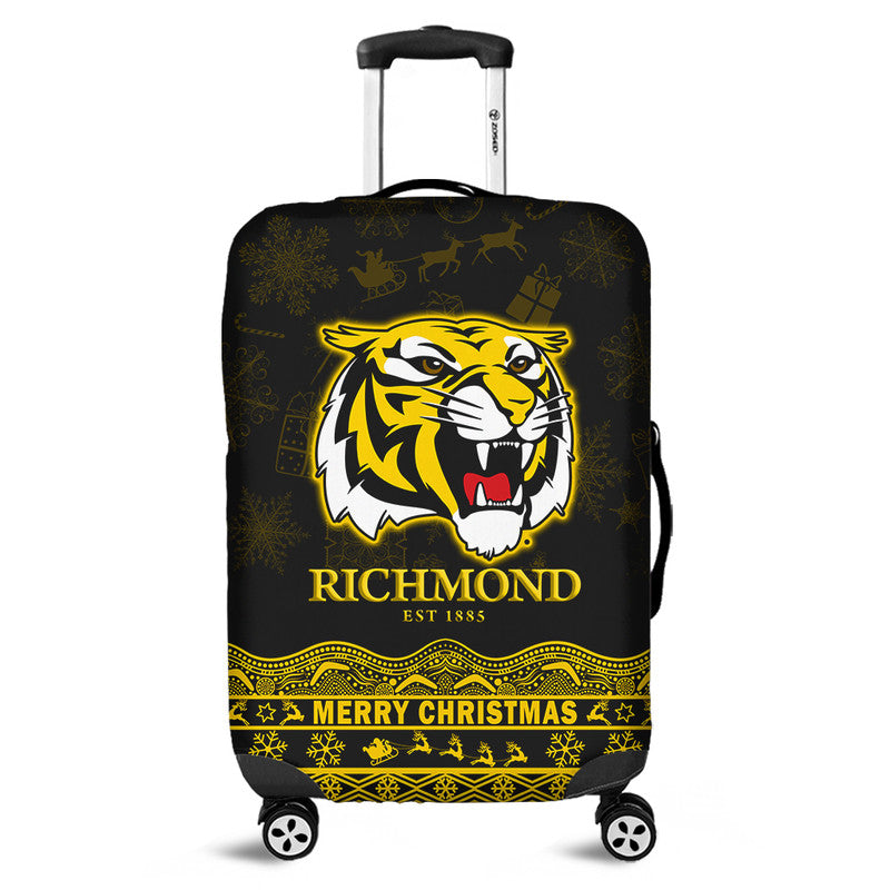 richmond-tigers-unique-winter-season-luggage-cover-tigers-merry-christmas-no2