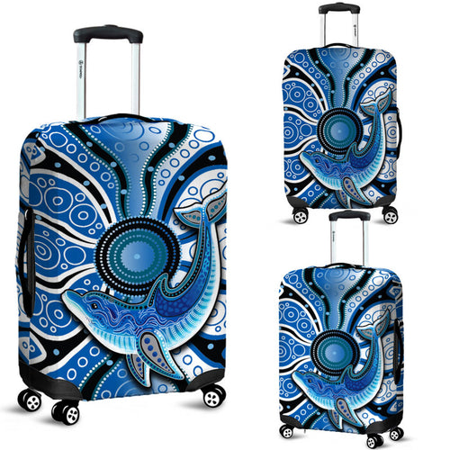 aboriginal-dolphins-luggage-cover-blue-sea