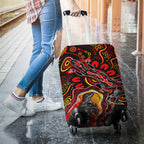 aboriginal-lizard-luggage-cover-red-color