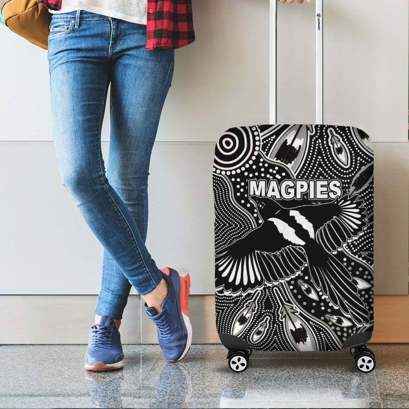 collingwood-magpies-luggage-cover-aboriginal-art