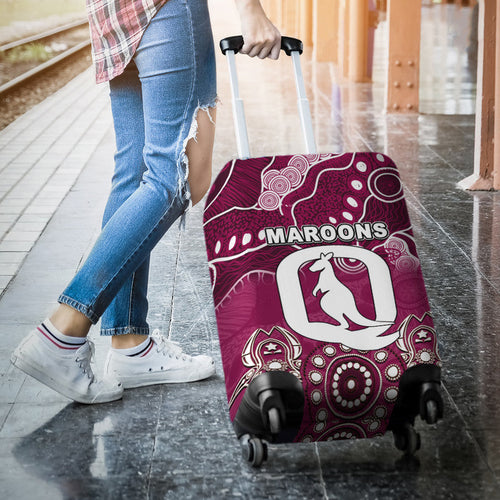 Queensland Maroons luggage Cover Aboriginal  LT6