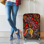 aboriginal-lizard-luggage-cover-red-color