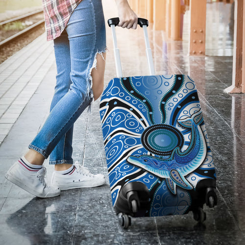 aboriginal-dolphins-luggage-cover-blue-sea