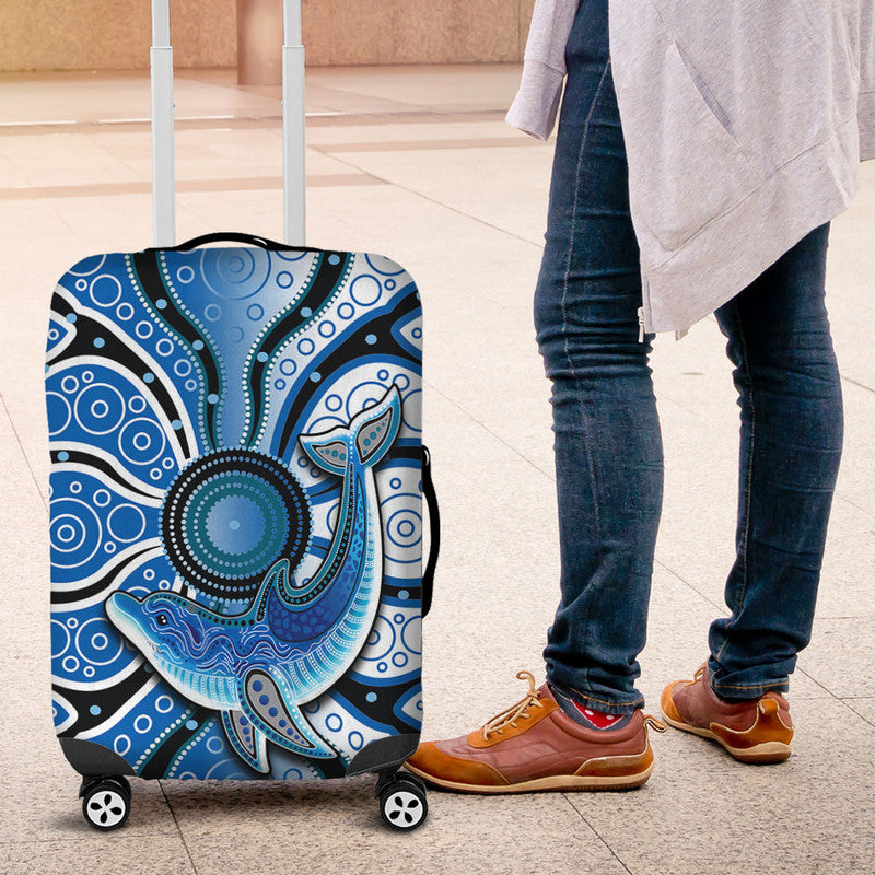 aboriginal-dolphins-luggage-cover-blue-sea