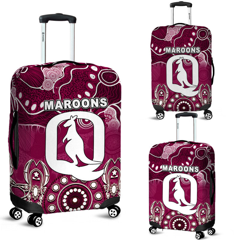 Queensland Maroons luggage Cover Aboriginal  LT6
