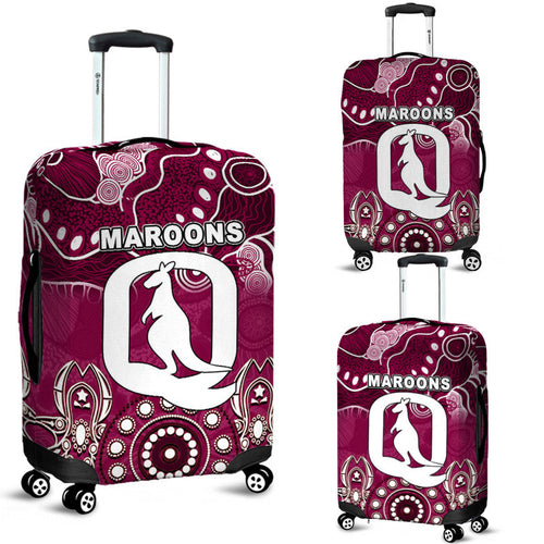 Queensland Maroons luggage Cover Aboriginal  LT6