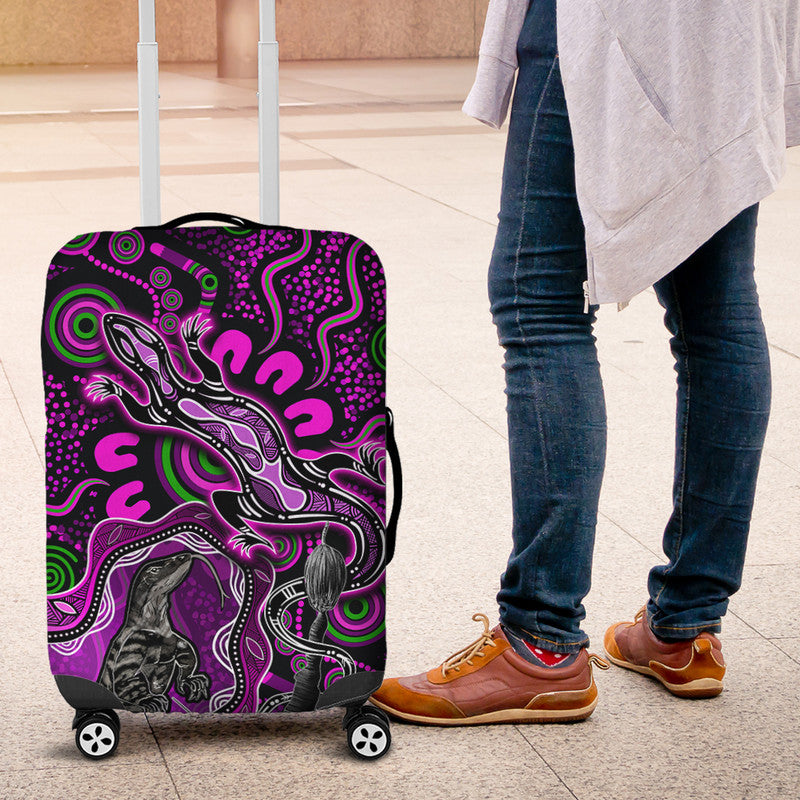 aboriginal-lizard-luggage-cover-pink-color