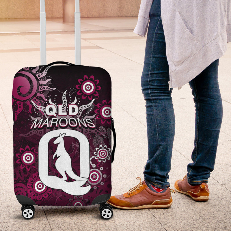 QLD Maroons luggage Cover Aboriginal  LT6