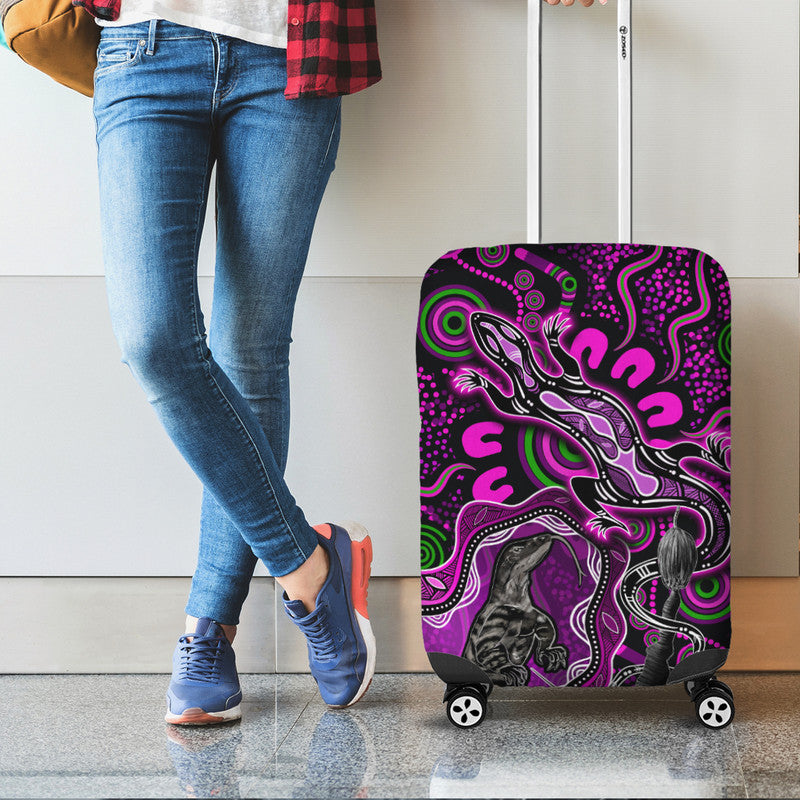 aboriginal-lizard-luggage-cover-pink-color