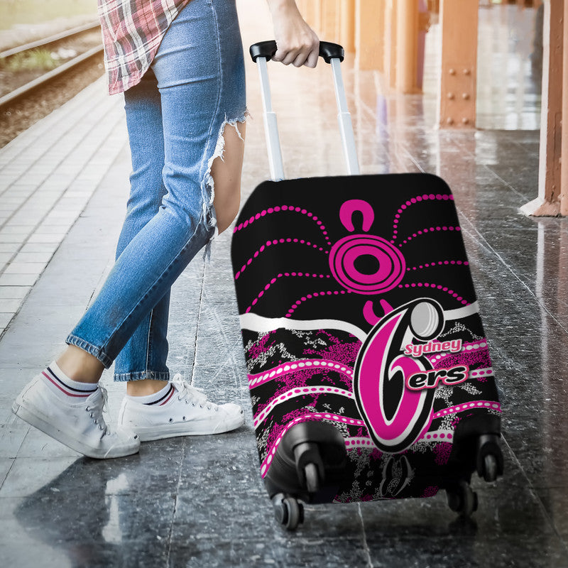 sydney-sixers-luggage-cover-cricket-dot-aboriginal