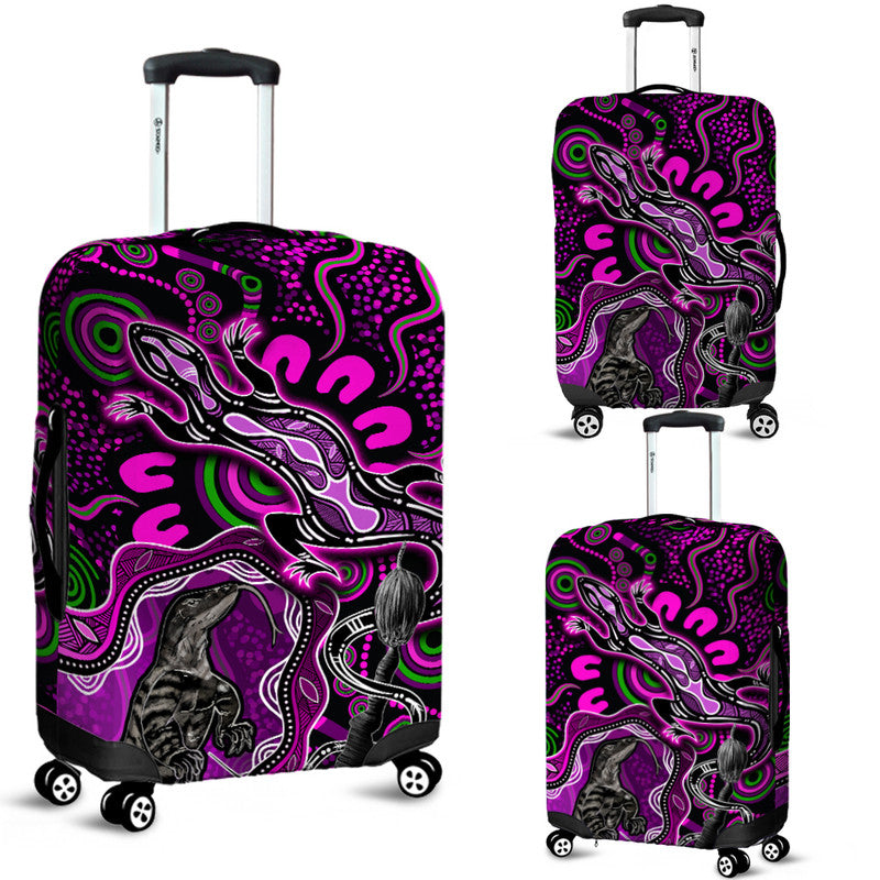 aboriginal-lizard-luggage-cover-pink-color