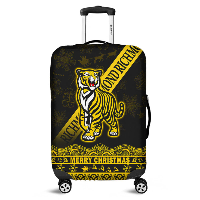 richmond-tigers-unique-winter-season-luggage-cover-tigers-merry-christmas-no1