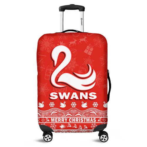 sydney-swans-unique-winter-season-luggage-cover-swans-merry-christmas-no1