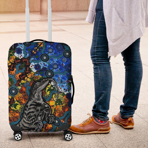 Aboriginal Lizard Tribal Luggage Cover LT6
