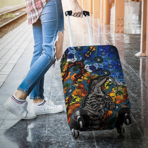 Aboriginal Lizard Tribal Luggage Cover LT6