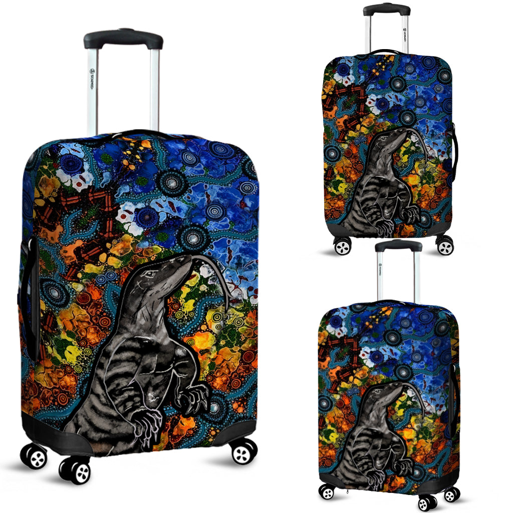 Aboriginal Lizard Tribal Luggage Cover LT6