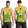 (Custom Text And Number) Australia Soccer Men Tank Top Socceroos Aboriginal Go Champions World Cup 2022 LT14